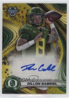 2024 Bowman U Best of Yellow Refractor 71/75 Dillon Gabriel #BOA-DG Auto b4d