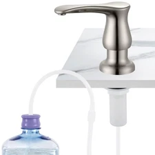 GAGALIFE Kitchen Sink Soap Dispenser Brushed Nickel, Under Sink Soap Dispense...