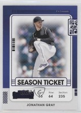 2021 Panini Contenders Season Ticket Blue Jon Gray Jonathan Gray #42 2qw