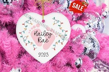 Baby's First Christmas Ornament, Personalized Newborn Holiday Keepsake, New ...