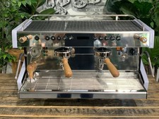 CIME CO-03 NEO E61 2 GROUP BRAND NEW WHITE & TIMBER & TAMPER COFFEE MACHINE CAFE