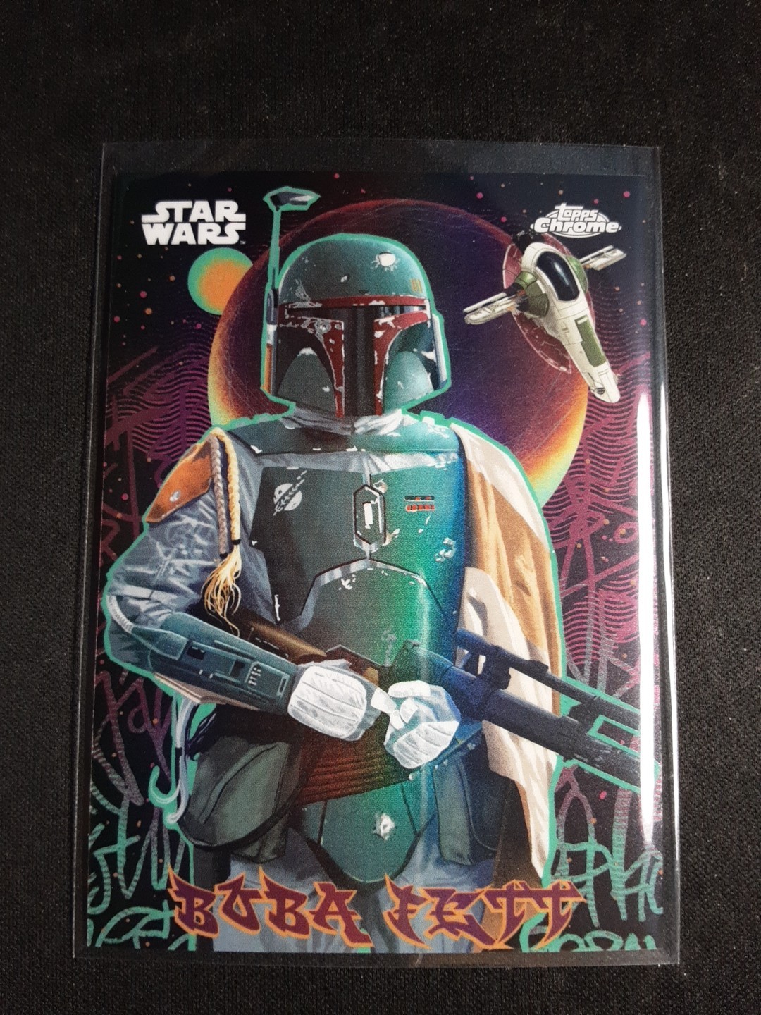 Boba Fett #GG-4 Star Wars 2025 Topps Chrome Galactic Graffiti trading card — raw and PSA graded price guide