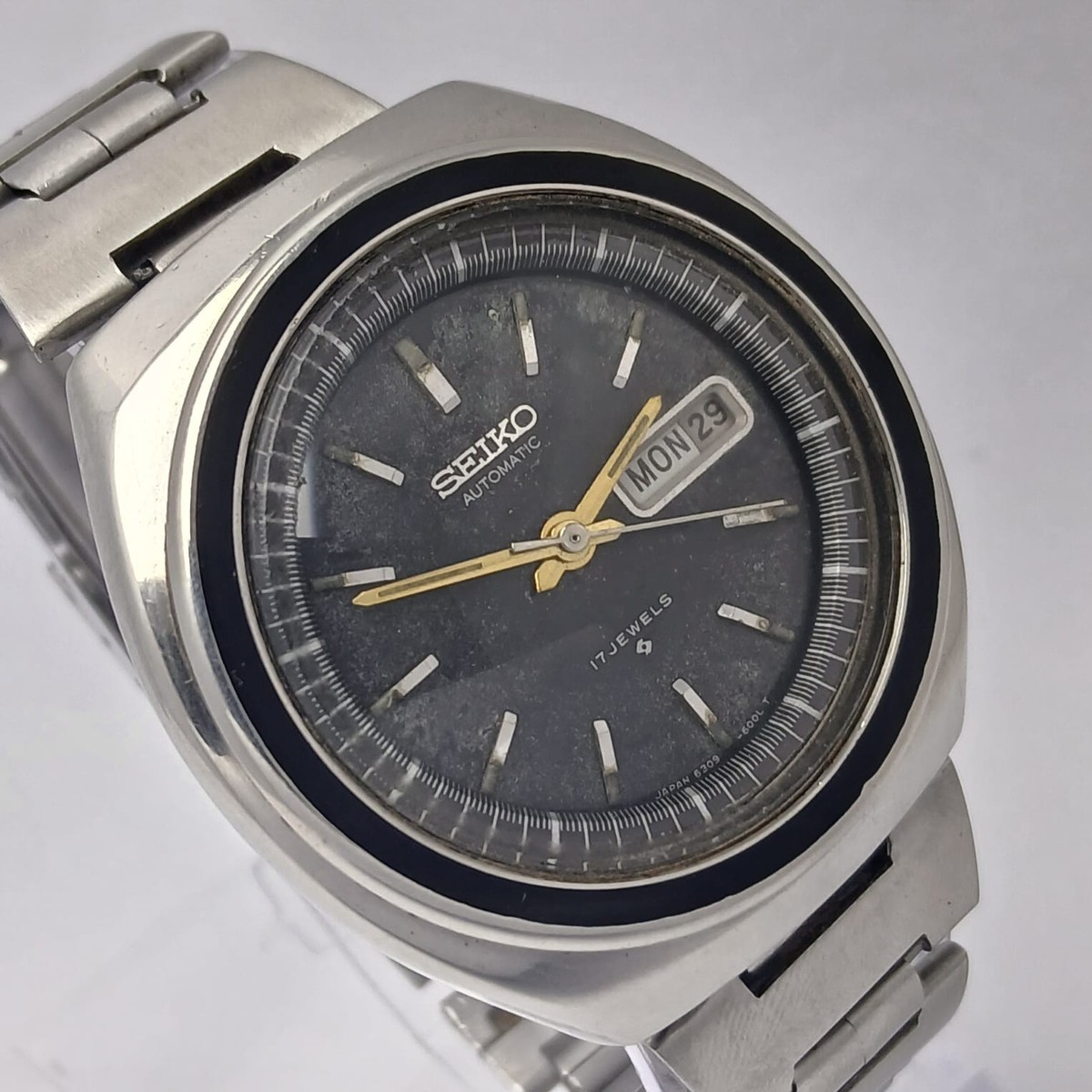 こっこ Seiko 6309-6000 Automatic Men's Watch Vintage Japan Made Day Date