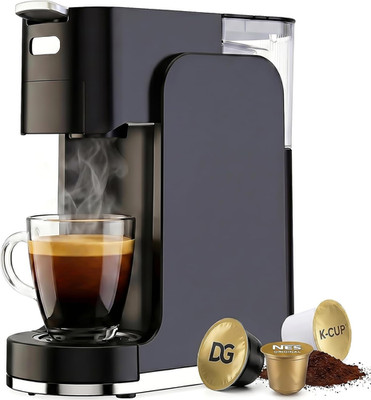 All-In-1 Single Serve Coffee Machine, Hot and Iced Coffee Maker for Ground Coffe
