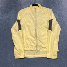 Y2K Nike Windbreaker Jacket Womens Small 4-6 Yellow Logo Reflective Sleeves