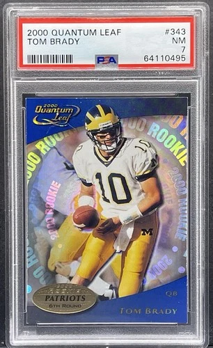 2000 Quantum Leaf 2000 Rookie Tom Brady #343 (RC) PSA 7