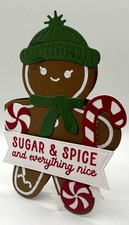 Stampin' Up Gingerbread Shape Card w/Envelope, Embossed, Die Cuts,