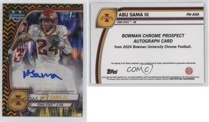 2024 Bowman U Chrome Black & Gold Stealth Refractor /24 Abu Sama III Auto