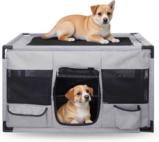 Grande Recinto per Cani in Tessuto Oxford, Recinto per Gatti Traspirante, Portat