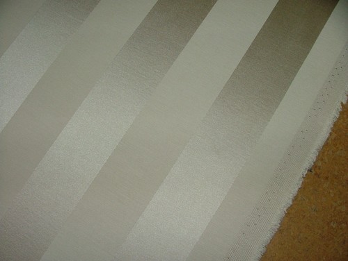 24 Metres Oyster Jacquard Stripe Fabric Upholstery Cushion Curtain - Picture 6 of 12