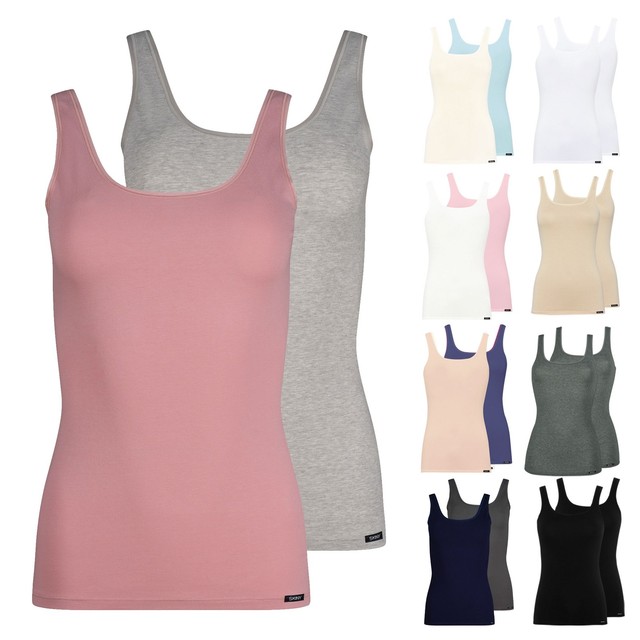 2er Pack SKINY Damen Tank Top Tops Unterhemd Every Day In Cotton Advantage