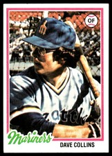 Dave Collins 1978 Topps #254 Mariners MLB READ FREE SHIPPING AutographDen