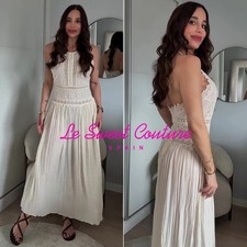 ZARA WOMAN SS26 ECRU ZW COLLECTION LACE MIDI DRESS ALL SIZES 6895/043/712