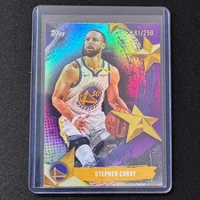 👟LQ 2025-26 TOPPS FLAGSHIP BASKETBALL STARS OF NBA PURPLE /250 STEPHEN CURRY