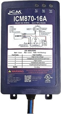 ICM Controls ICM870-16A Motor Soft Start Kit, 120-240V 16 Amp