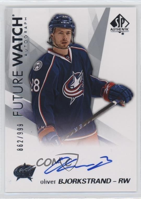 2016-17 SP Authentic Future Watch Auto 862/999 Oliver Bjorkstrand #118 Auto 8sr