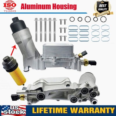 Aluminum Engine Oil Cooler Filter Housing For 11-16 Dodge Jeep Chrysler Ram3.6L