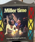 Rare Vintage Miller Time Lighted Beer Sign.   1980's  or before.