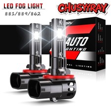 2pcs 880 881 892 893 Led Fog Light Bulb Conversion Kit 4000lm 6000k 55w White