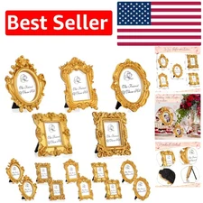 Charming 15 Pcs Mini Picture Frames - Ornate Baroque Resin for Every Occasion