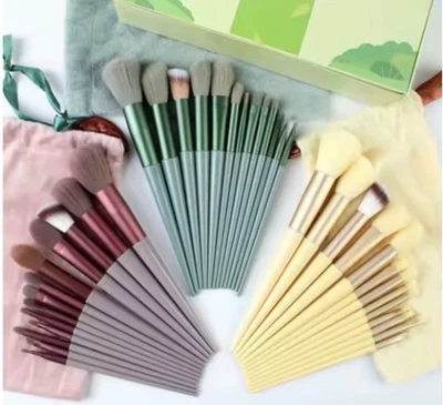 13pcs Makeup Brush Set Powder Foundation Eyeshadow Contour Brushes with Pouch