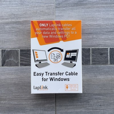 Laplink Easy Transfer Cable for Windows NEW SEALED w/ High-Speed Ethernet Cable