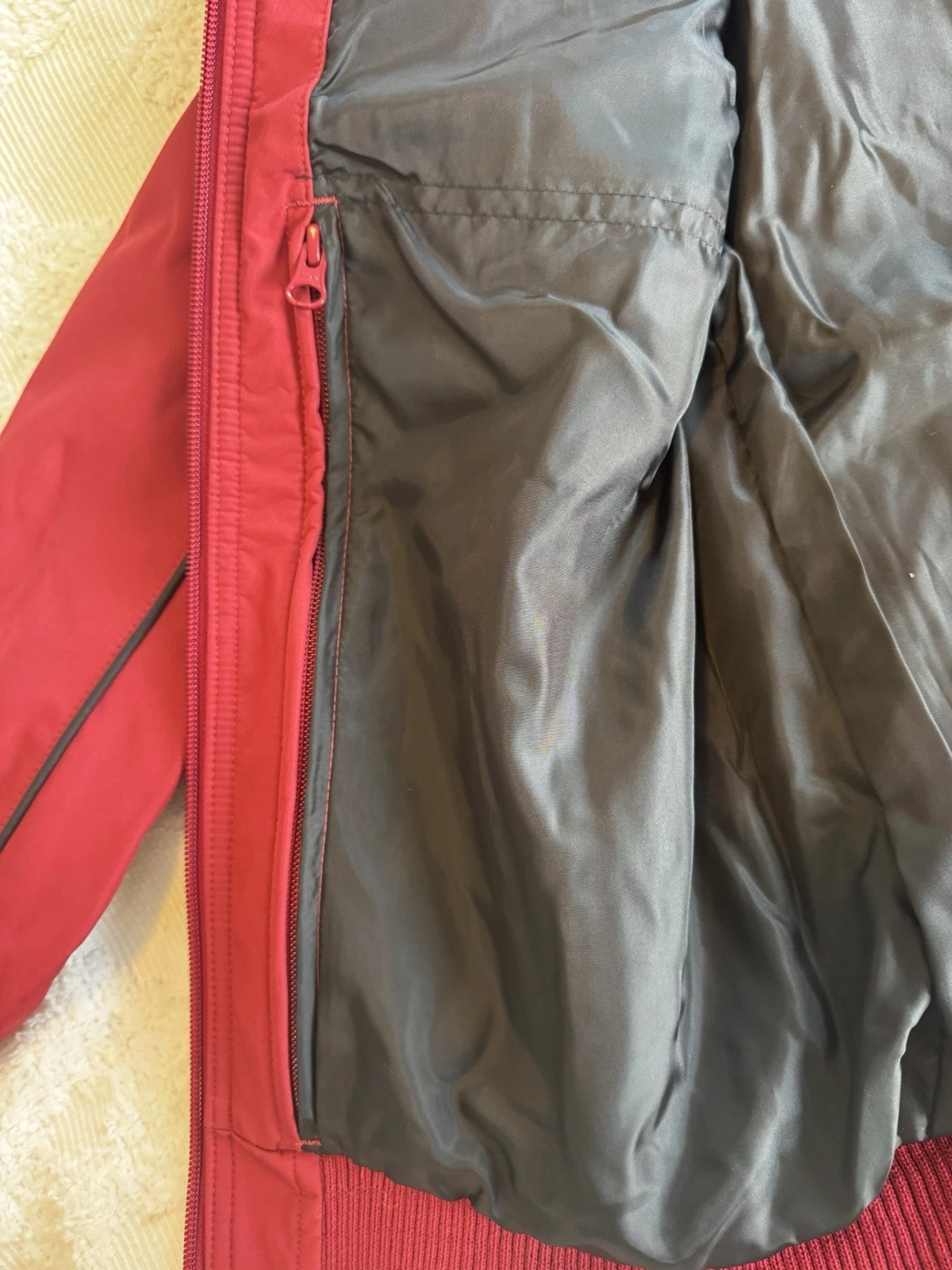 NWT Baubax Men’s Water Resistant Bomber Jacket in Red With A Hood sz M NEW image 16