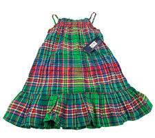 Polo Ralph Lauren Girls Spring IV Sleeveless Striped Empire Ruffled Dress 4/4T