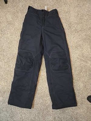 LL Bean Snow Pants Youth Sz 16 Black Insulated Ski Snowboard Winter Outdoor READ