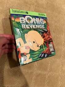 Bonk's Revenge (TurboGrafx-16, 1991) CIB Manual Poster Original Styrofoam READ!