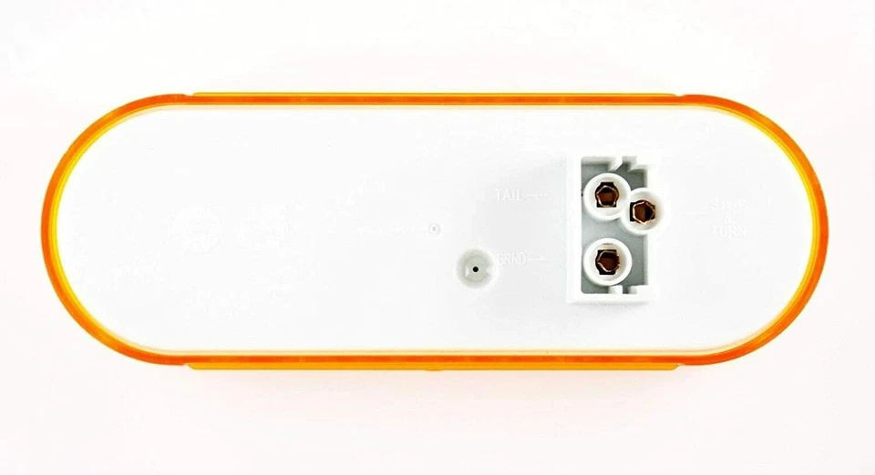 Luz trasera de señal de giro sellada ámbar ovalada de 6 pulgadas 24 LED para camión/remolque cantidad 2 Foto 4 de 4