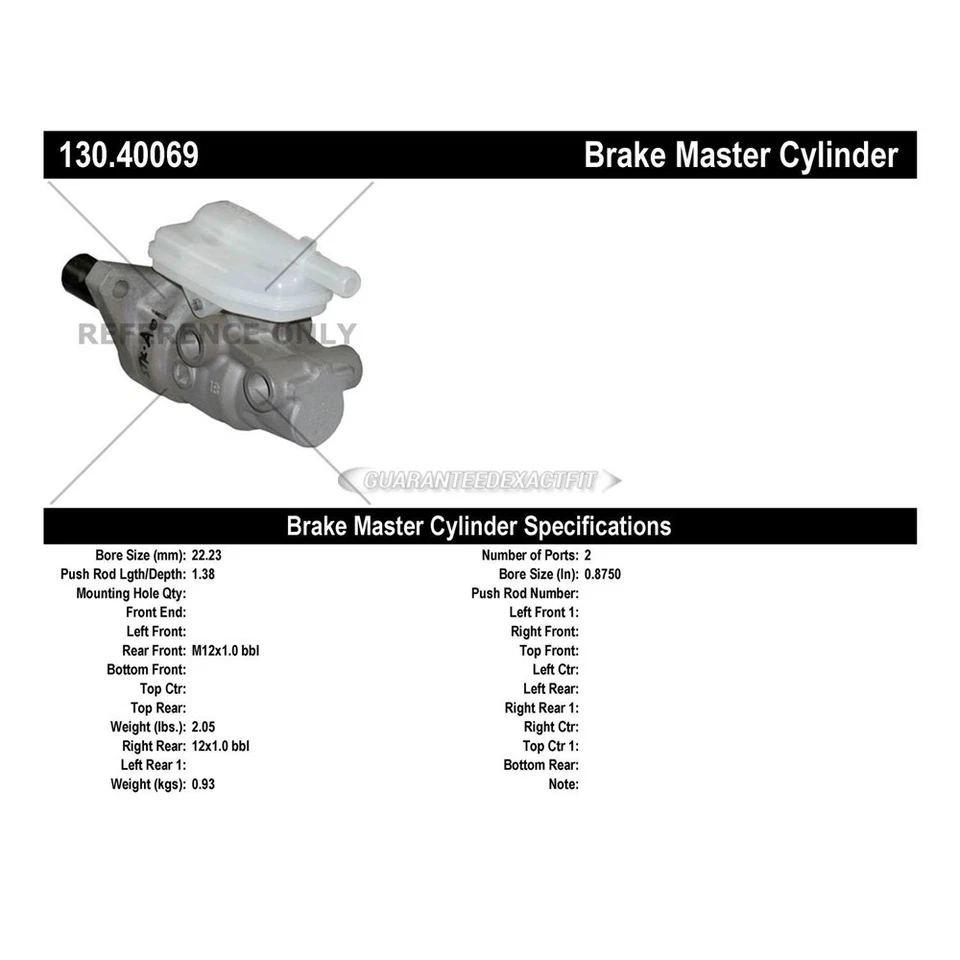 Cilindro maestro de freno centrado TCP para Acura RDX 2007 2008 2009 2010 2011 2012 Foto 3 de 3
