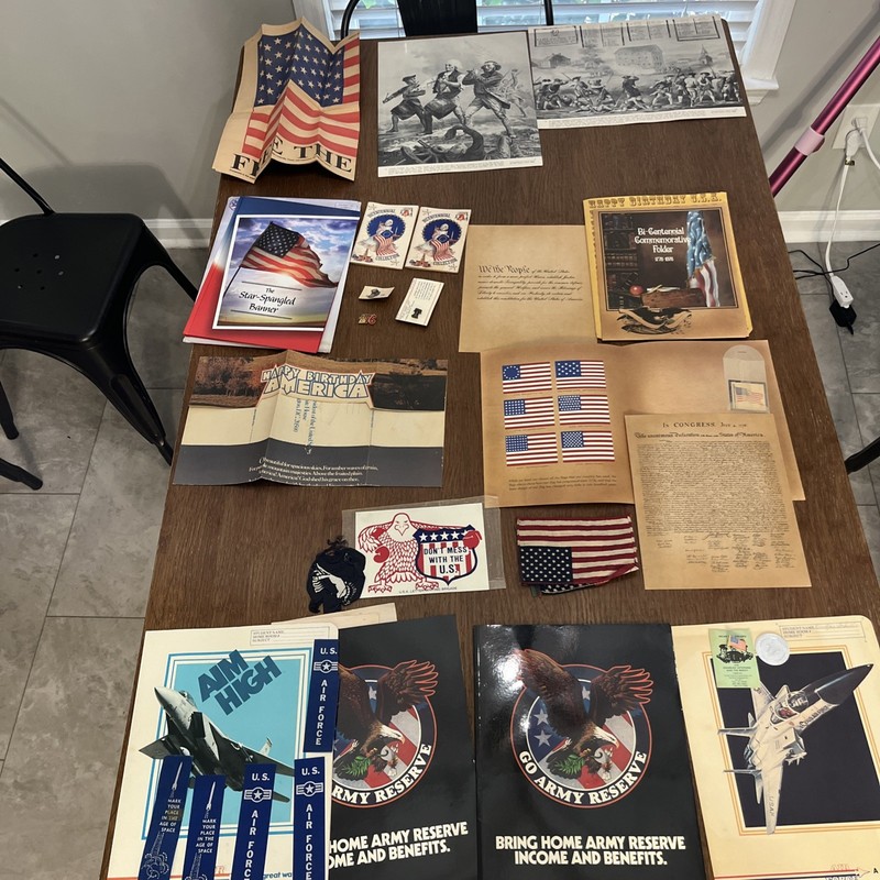 HAPPY 250th BIRTHDAY ANNIVERSARY USA GOD BLESS THE USA VINTAGE COLLECTIBLES