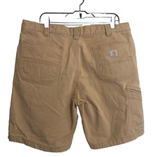 Vtg Carhartt Work Duck Canvas Tan Shorts Mens Sz 40 Brown 2000s/y2k