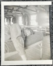 Handsome Army Man Sleeping in Barracks 1942 WWII Vintage Photo Gay Interest