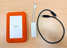 LaCie Rugged 250GB External Hard Drive + Apple TB3/TB2 Adapter Tested