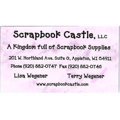 Scrapbook Castle LLC Lisa Wegener Appleton WI Vintage Business Card STK2-BC6-3