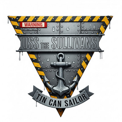 USS The Sullivans Decal - Tin Can Sailor Decal - PRIOR SERVICE Decal - 4'' Decal