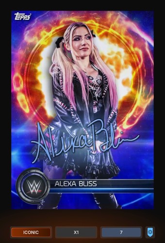 Topps WWE Slam Digital Plasma 26 Signature Alexa Bliss Iconic