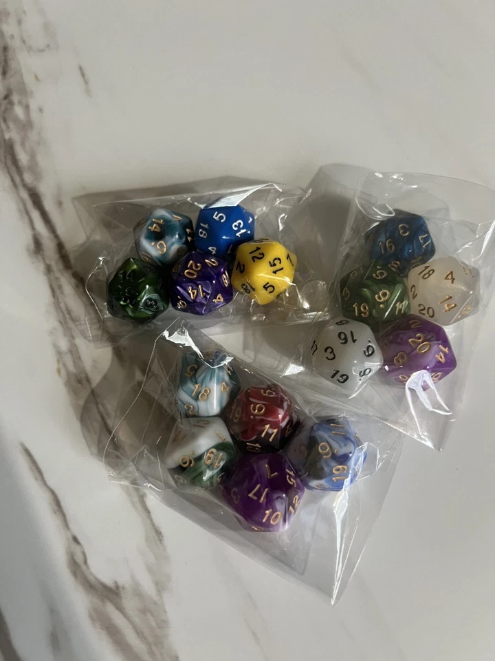 Lote de Juegos de Dados Juego RPG Poliédricos Varios Colores D20 D&D MTG YUGIOH Foto 2 de 4