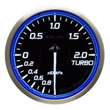 Defi Racer Gauges N2 ---- 60mm Blue Boost Gauge Metric 200kpa Defi Df16601