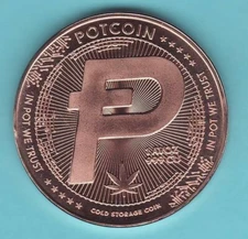 2021 PTC POTCOIN  Crypto Commemorative D'ANCONIA  design  1 oz. Copper Round  