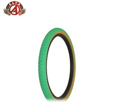 Alta High Performance BMX BICYCLE COMP III TIRE 20" x 1.75" Green/Gum Side Wall.