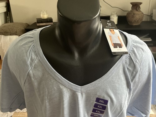 Rafaella Knit Top Short Sleeve Pullover Shirt Women’s Sz XXL Windsurfer NWT $44 - Picture 3 of 6