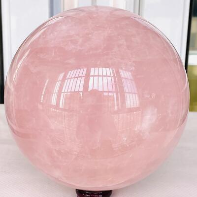 Natural Pink Rose Quartz Sphere Crystal Ball Reiki Healing 5520G