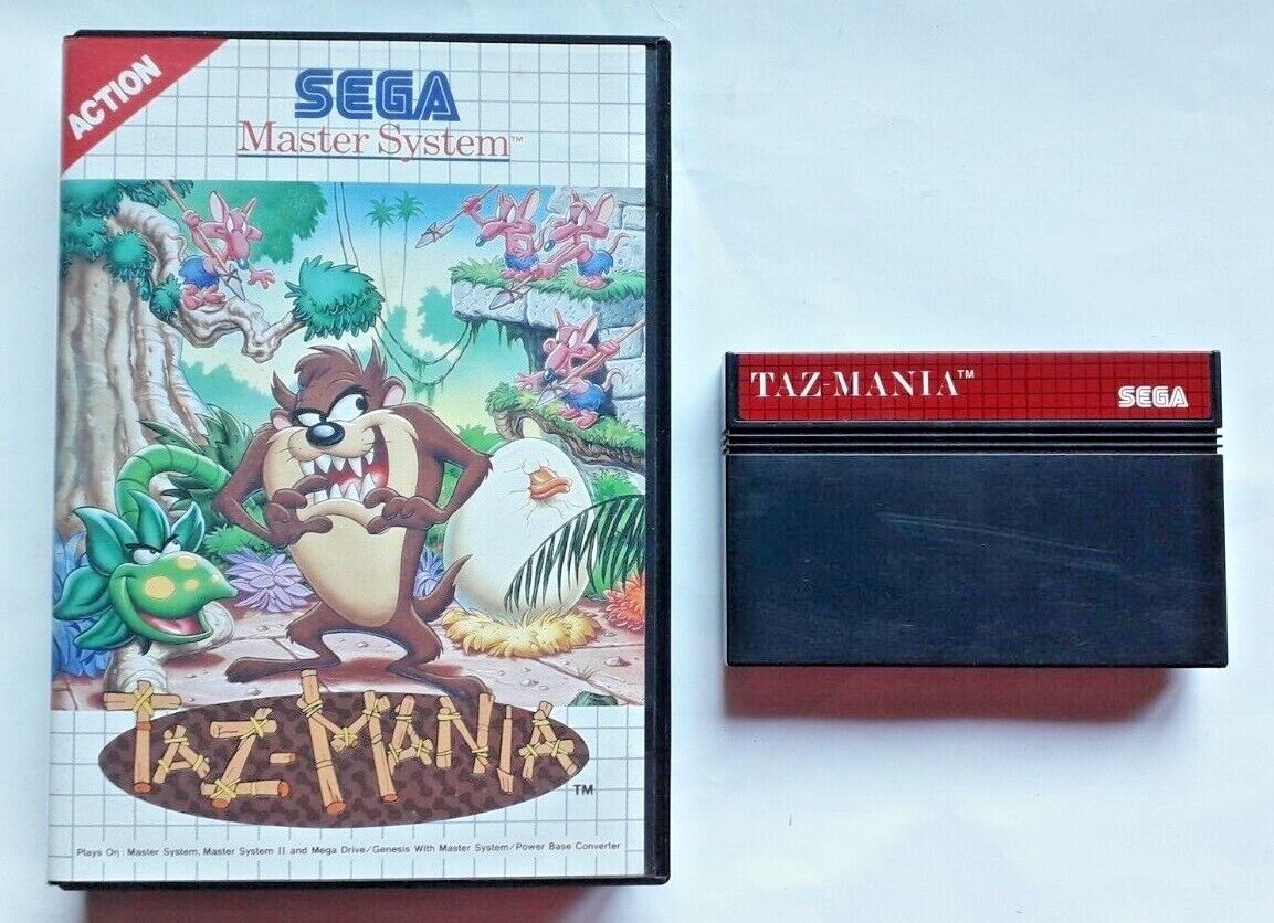 Jeu TAZMANIA Pour Sega Master System - Version PAL Complète, Très Bon état