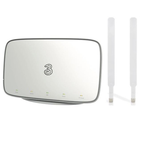 THREE 4G+ HUB ROUTER. 600Mbps 4G MOBILE WIFI ROUTER + TEL PORT + 2 x ANTENNAS - Picture 1 of 2