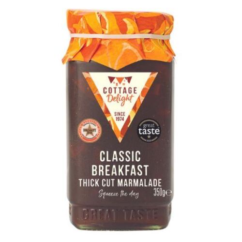 Cottage Delight Classic Breakfast Thick Cut Marmalade 350g Squeeze Jam 5 Packs - Afbeelding 1 van 5