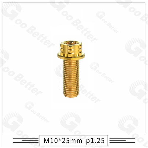 M10 Titan Flanschkopf T50 Torx Schraube Doppelantrieb Gold 1,25/1,5 mm Gewinde - Bild 19 von 30