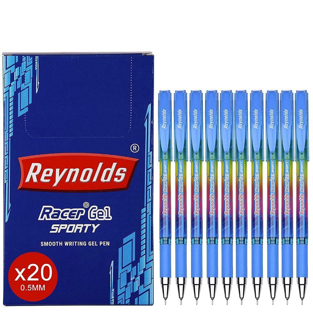 Low Cost 20 Reynolds Racer Gel Sporty Gel Pens mm BLUE INK